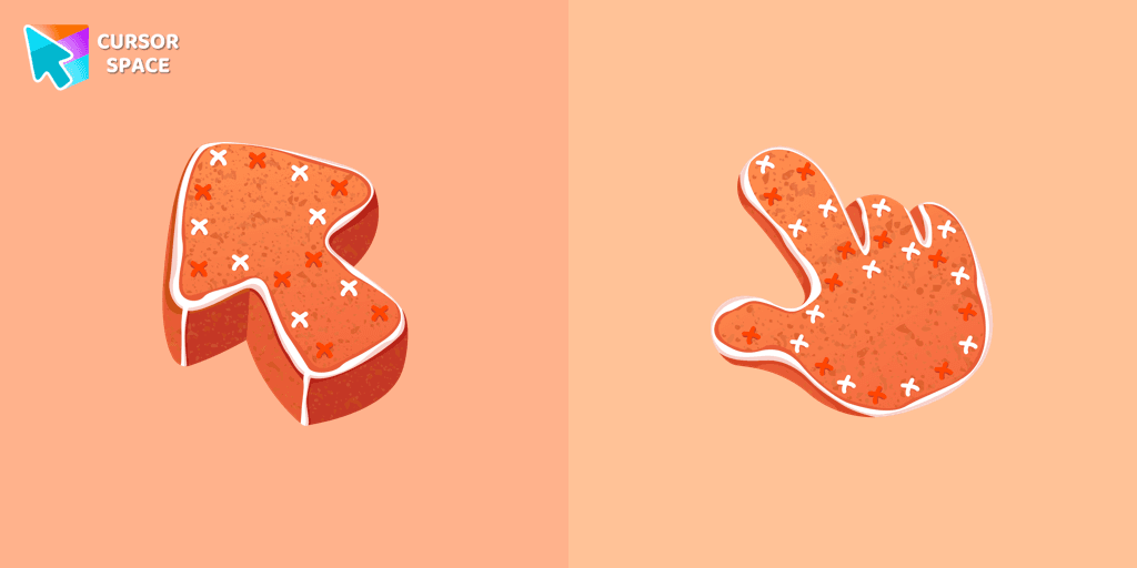 Gingerbread Texture cursor cursor pack